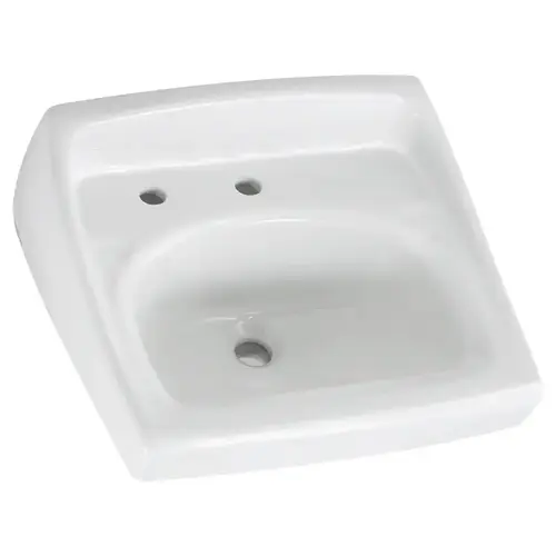  LUCERNE  #0356115   WALL HUNG BASIN WITH  2/HOLES  (WHITE) 