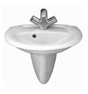 R4263 MANTA HAND WASH BASIN 1/HOLE 50cm  (WHITE)