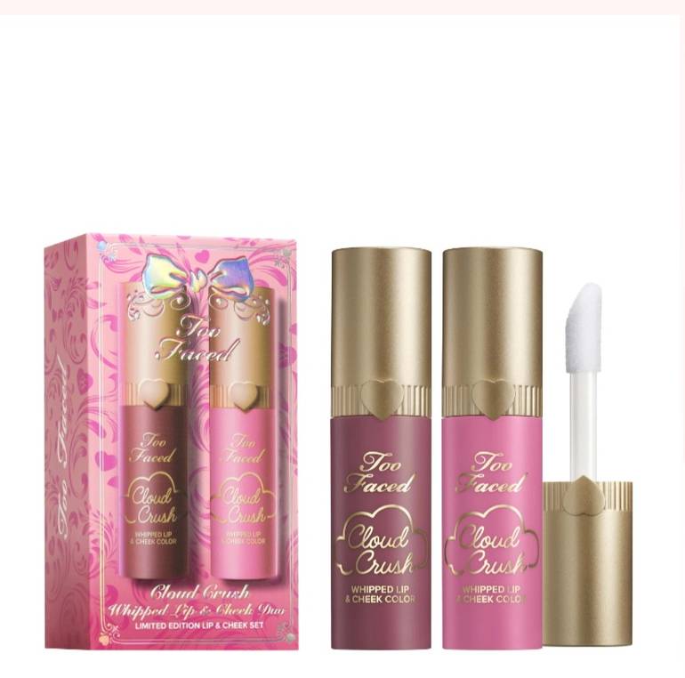 Too faced Cloud Crush Whipped Lip & Cheek Duo Limited Edition Creamy Lip Color & Blush Set
