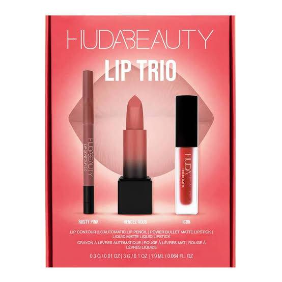 huda beauty The Ultimate Lip Trio Set - Icon