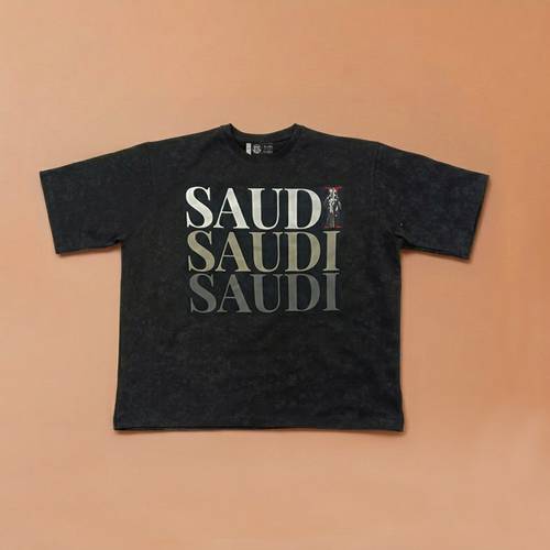 Saudi Layers T-Shirt Collection (Saudi Female Figure)- Black Wash