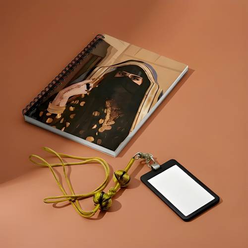 Badge Holder with Zari Threads and organizer