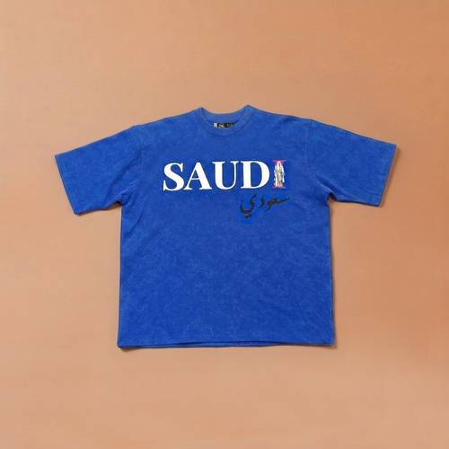 SAUDI T-Shirt (Saudi Male Figure)- Blue Wash