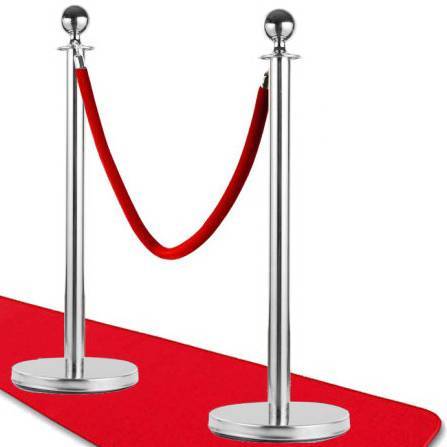 تنظيم حواجز عمود كروم 2 عمود مع حبل 