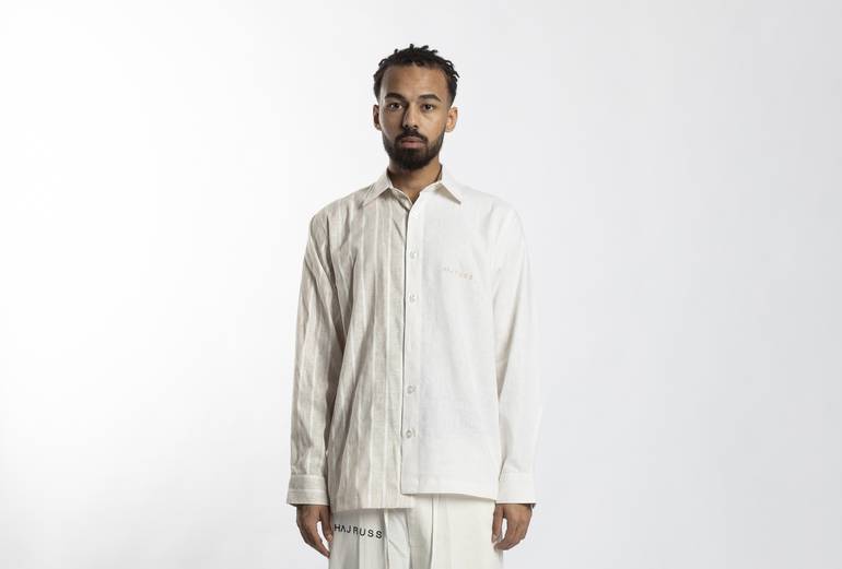 Half Strips Beige Polo