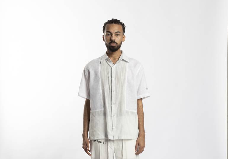MANDARIN White Embroidered Polo