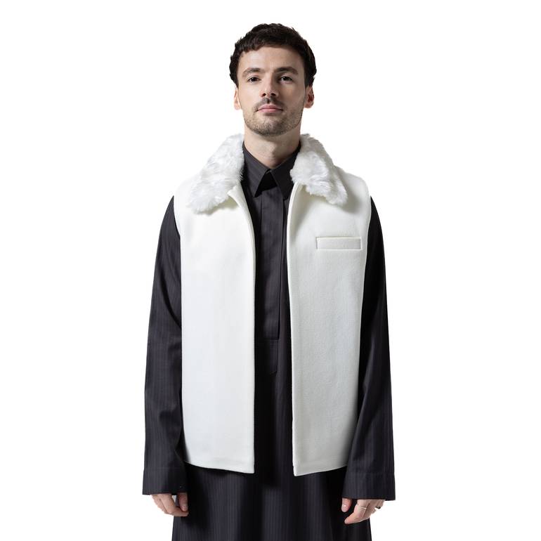 White Collar Vest