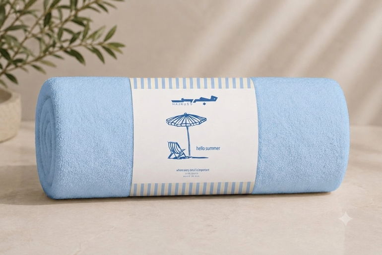 Baby Blue Hajruss Towel