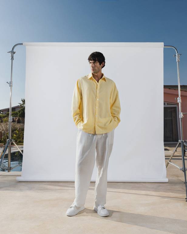 Light Yellow Long Sleeve Shirt