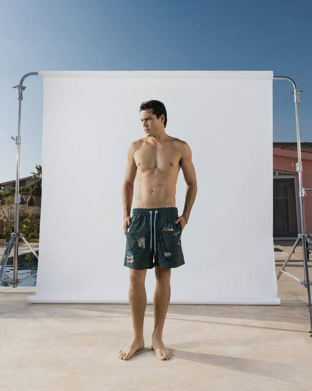 Green Patches Swim Short