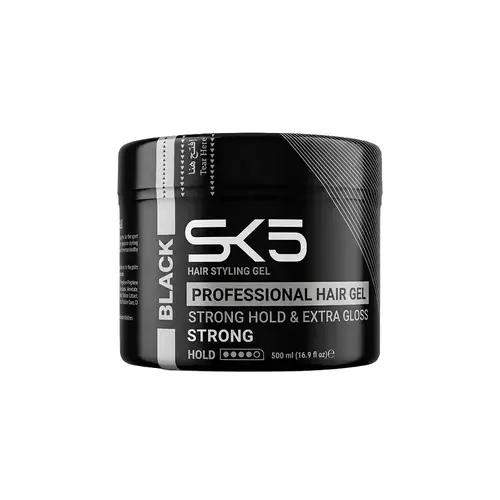 SK5 جل الشعر الأحترافي لثبات قوي ولمعان جذاب أسود- 500 مل