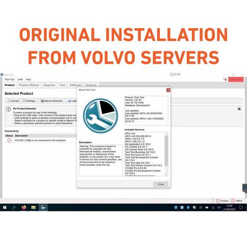 VOLVO TECH TOOL PTT ORIGINAL INSTALLATION FROM VOLVO SERVERS