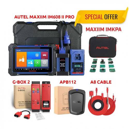 Autel MaxiIM IM608 PRO II + Autel G-Box 2 + Autel APB112 +Autel A8 Cable + MaxiIM IMKPA Adapter Kit