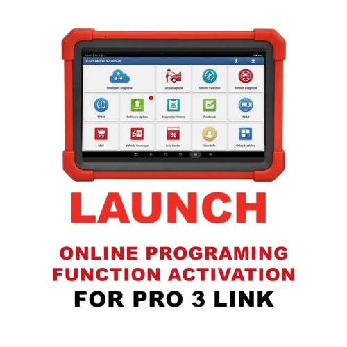 Launch - Online Programing Function Activation For PRO 3 LINK