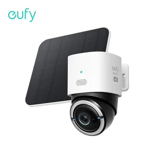كاميرا eufy Security 4G الشمسية LTE Cam S330 4K أمان خلوي لاسلكي خارجي عموم وإمالة 4G مراقبة وضع ثنائي واي فاي