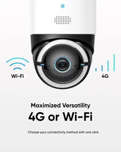كاميرا eufy Security 4G الشمسية LTE Cam S330 4K أمان خلوي لاسلكي خارجي عموم وإمالة 4G مراقبة وضع ثنائي واي فاي