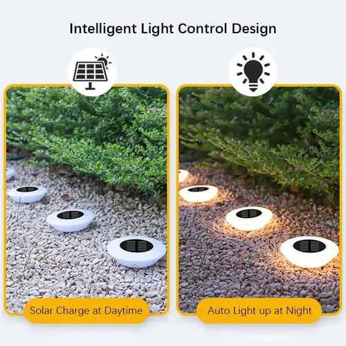 1-12 قطعة من أضواء LED الشمسية الأرضية المقاومة للماء، إضاءة خارجية للحدائق والمروج، مصباح للحدائق والممرات والساحات والتخييم والديكور