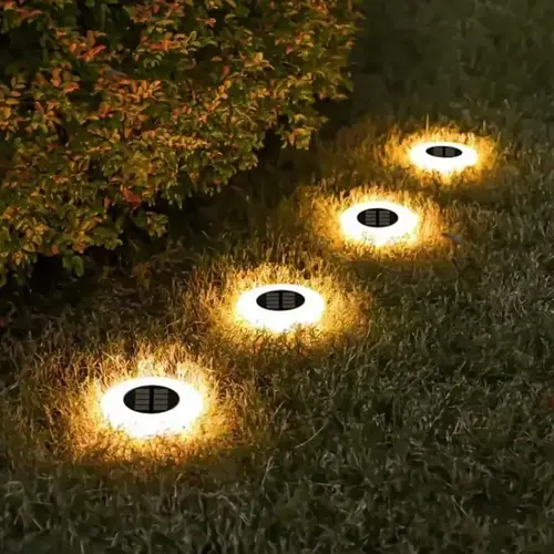 1-12 قطعة من أضواء LED الشمسية الأرضية المقاومة للماء، إضاءة خارجية للحدائق والمروج، مصباح للحدائق والممرات والساحات والتخييم والديكور