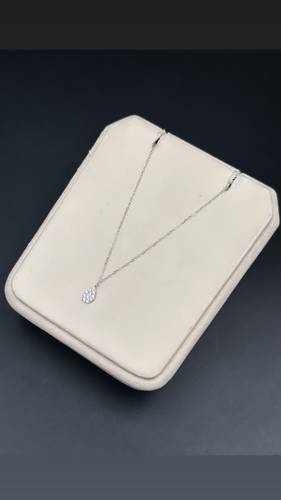 WHITE GOLD NECKLACE K18