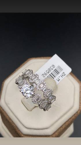 WHITE GOLD TWINS RING 18K