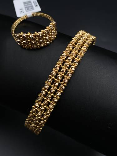 سوارة مع خاتم ذهب عيار 21 