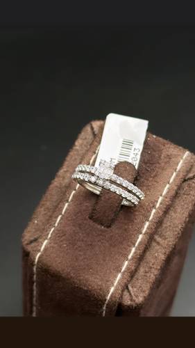 WHITE GOLD TWINS RING 18K