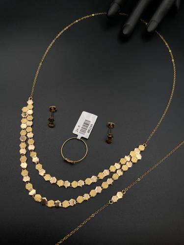 طقم ذهب أصفر عيار 21 
