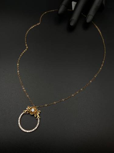 عقد ذهب أصفر عيار 18 