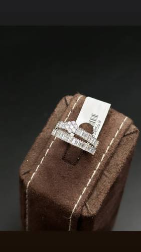 WHITE GOLD TWINS RING 18K
