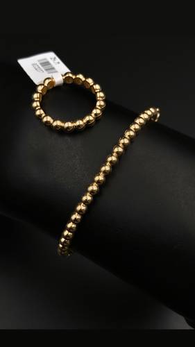 سوارة مع خاتم ذهب عيار 18
