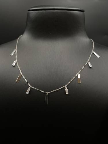 WHITE GOLD NECKLACE K18