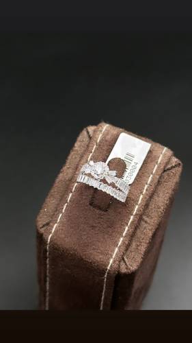 WHITE GOLD TWINS RING 18K