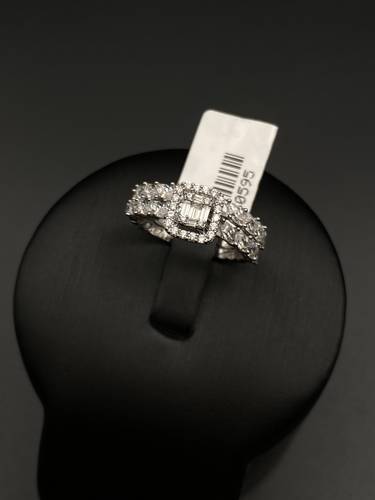 WHITE GOLD TWINS RING 18K