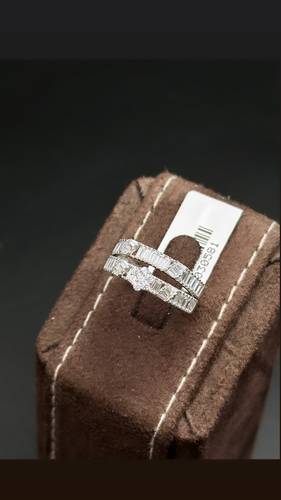 WHITE GOLD TWINS RING 18K