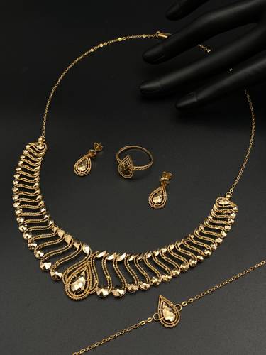 طقم ذهب اصفر عيار 21