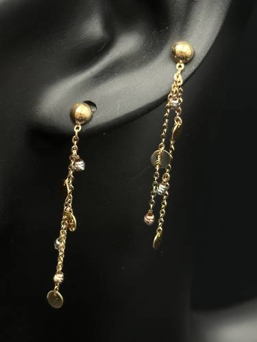 حلق ذهب أصفر عيار 18 