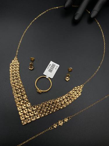 طقم ذهب أصفر عيار 21 