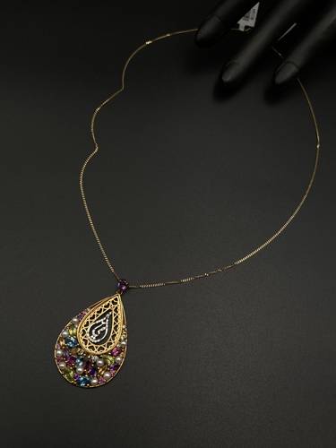 عقد ذهب أصفر عيار 18 