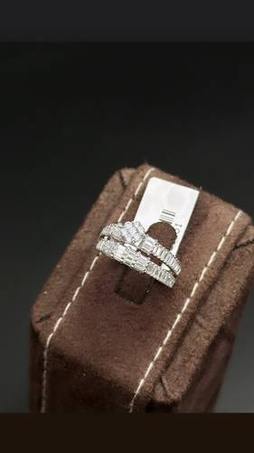 WHITE GOLD TWINS RING 18K