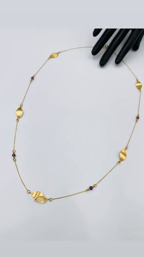 GOLD LONG NECKLACE K18