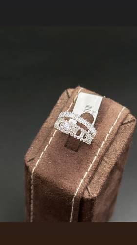 WHITE GOLD TWINS RING 18K