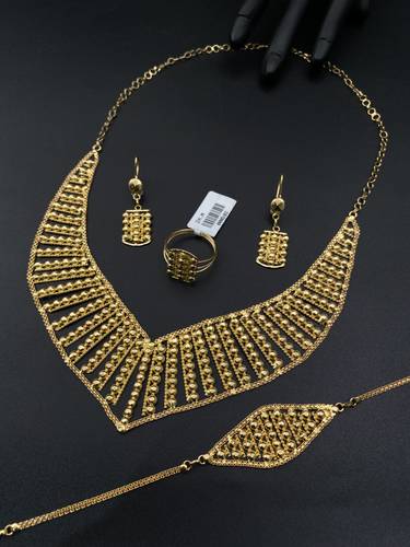 طقم ذهب أصفر عيار 21 