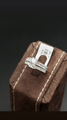 WHITE GOLD TWINS RING 18K
