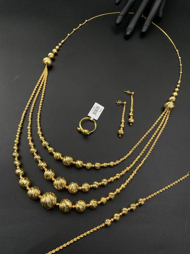طقم ذهب أصفر عيار 21 