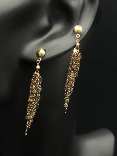 حلق ذهب أصفر عيار 18 
