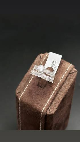 WHITE GOLD TWINS RING 18K