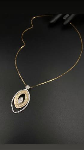 WHITE GOLD NECKLACE K18