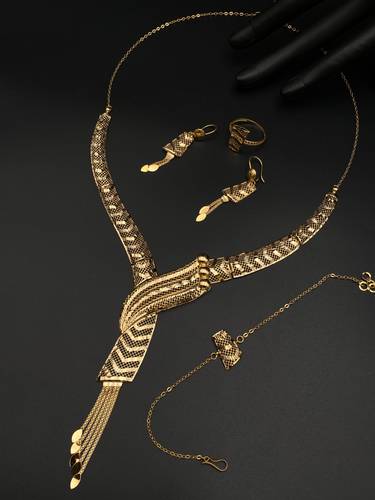 طقم ذهب عيار 21
