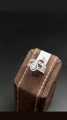 WHITE GOLD TWINS RING 18K