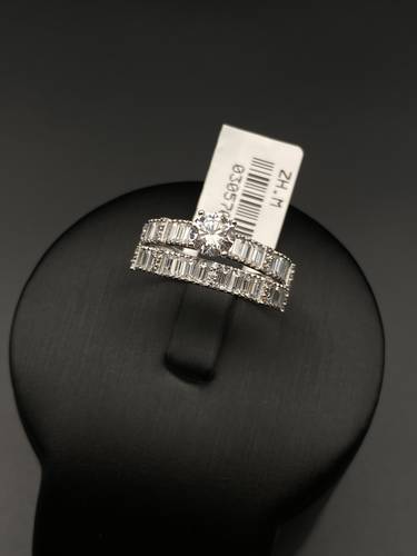 WHITE GOLD TWINS RING 18K